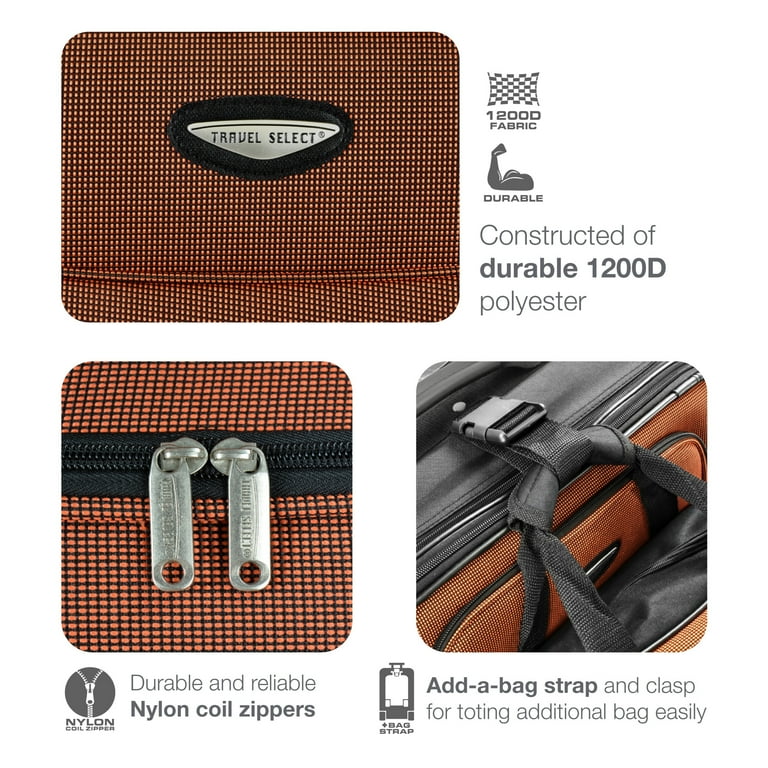 Travel Select Amsterdam Expandable Rolling 8-Piece Luggage Set