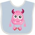 thumbnail image 3 of Inktastic Cute Monster, Pink Monster, Funny Monster, Horns Boys or Girls Baby Bib, 3 of 4