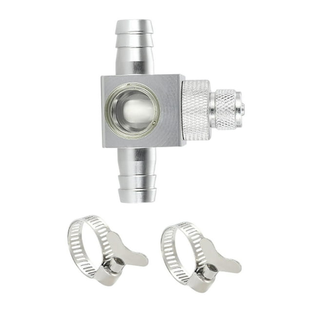 koolsoo External Inline Aquarium CO2 Diffuser High Dissolved Oxygens Aerator Aluminum Alloy Tank Bubble Diffuser for Small Bucket 12mm