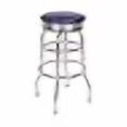 thumbnail image 3 of Richardson Seating Retro 1950s 30 chrome Swivel Bar Stool with Blue Seat, 3 of 3