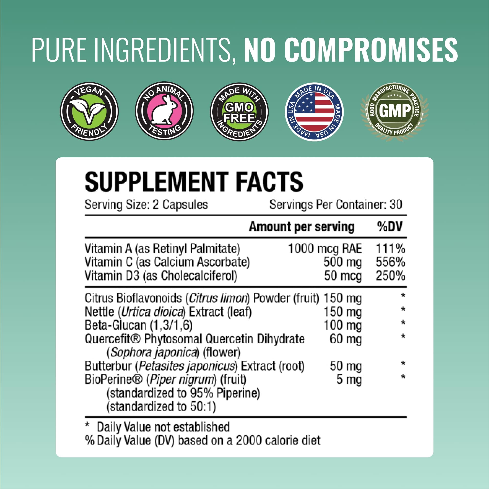 Approved Science Respirasyl - Lung and Respiratory Support - with Quercefit, Vitamins A,C,D, BioPerine - 60 Capsules - Made in The USA