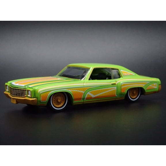 Open Box 1970 70 CHEVY CHEVROLET MONTE CARLO LOWRIDER GREEN 1:64 SCALE DIECAST MODEL CAR