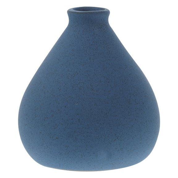 HOMEMAXS Blue Ceramic Flower Vase for Decor Simple and Small Vase for Living Room