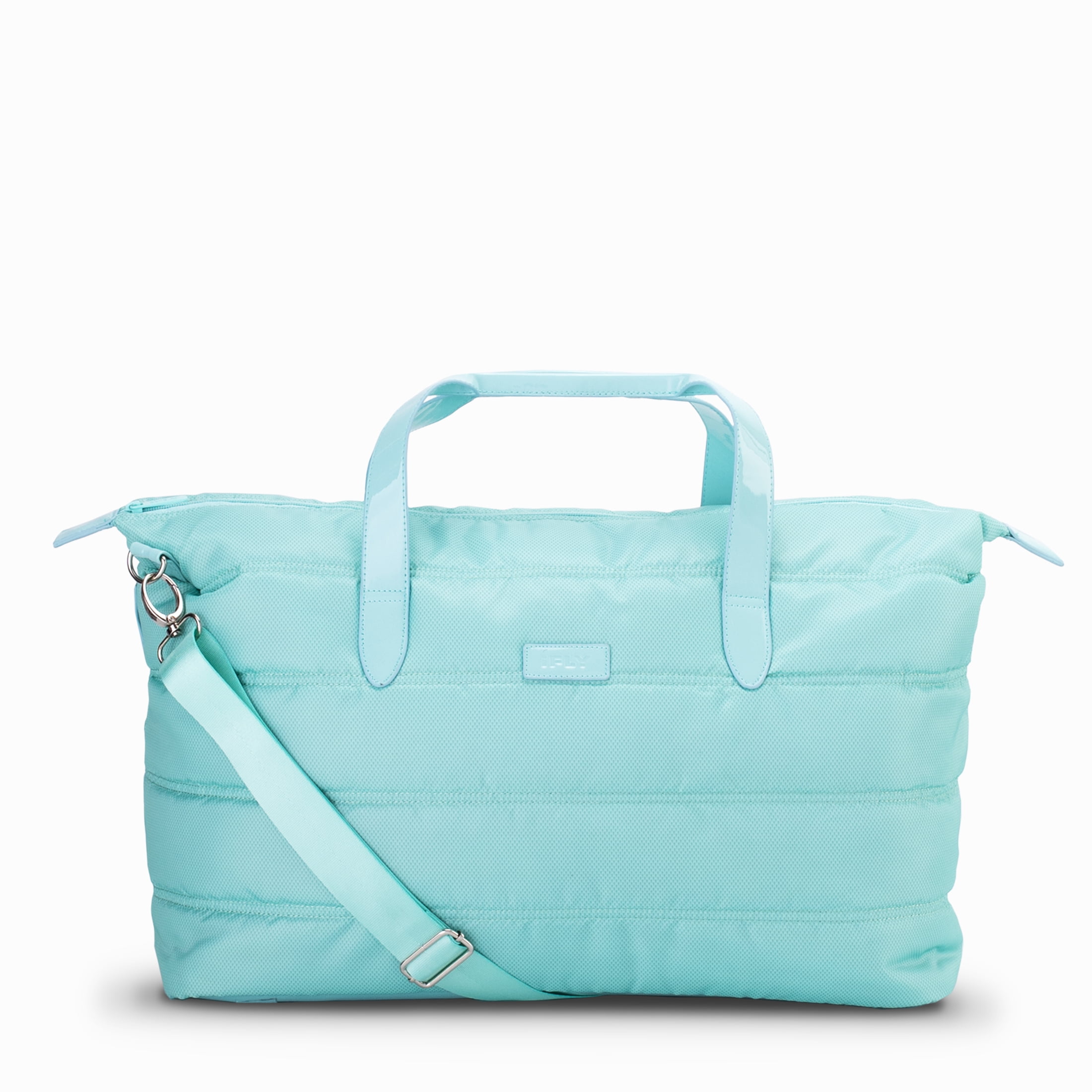 iFLY Travel Weekender Bag with Adjustable Shoulder Strap and Trolley Sleeve Mint Walmart