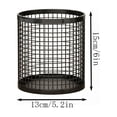 thumbnail image 3 of Taicans Metal Mesh Pen Holder,Round Pencil Cup Desk Organizer,5.2x6in Stationery Storage Basket for Office,Home,Makeup Brushes,1PCS, 3 of 7