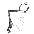 thumbnail image 1 of Ring Light with Clamp and Phone Holder, Stable 3 Color Temperatures Overhead Phone Mount With Ring Light  for Eyelash Extension, 1 of 7