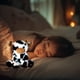 thumbnail image 5 of VACA DE PELUCHE, ternero de peluche, vaca brillante, regalo para mujer, regalo de cumpleaños, idea de regalo única, tamaño portátil, diseño plegable, tela suave, para dormitorio., 5 of 7