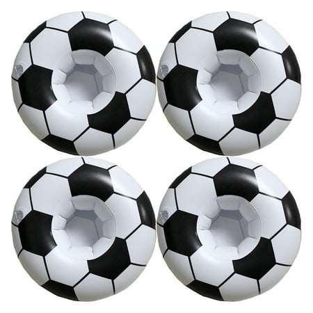 

4pcs Inflatable Football Drink Cup Holder Beach Backdrop Coasters Party Favors