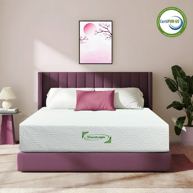 ViscoLogic Desire 10-Inch Made in Canada Cooling Gel Infused Memory Foam - Twin Mattress, Full Mattress , Queen Mattress, King Mattress - Mattress in a Box