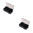 thumbnail image 4 of Injueey Caja de almacenamiento de herramientas de pesca ABS, reemplazo de Color sólido de doble cara, caja organizadora de señuelos de cebo Negro 2Conjunto, 4 of 6