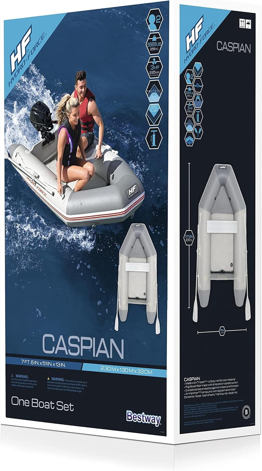 Bestway Hydro force Caspian 2-Person 91" Inflatable Raft, Gray