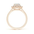 thumbnail image 2 of ANGARA Natural Classic Double Floral Halo Diamond Ring in 14K Rose Gold for Women (Size-5.1mm| Color-G| Clarity-VS2) | April Birthstone, Anniversary, Jewelry Gift for Women | Natural Diamond Ring, 2 of 10