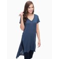 thumbnail image 2 of SPLENDID ST10698 Slub Jersey LONG STEP HEM TEE Top BLUE SHADOW ( S ), 2 of 2