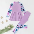 thumbnail image 7 of Girls Swimsuit Two Piece Long Sleeve Full Body Rash Guard Modest Bathing Suit Beach Girls' Swimwear 5-13 Years, 7 of 7