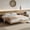 Natural, variant on HICOMILA Queen Size Solid Bamboo Floating Platform Bed Frame with Support Slats, No Box Spring Needed, Under-bed Storage, Warm Brown (for Bedroom/Guest Rooms/Dorms)
