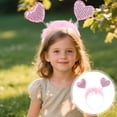 thumbnail image 2 of Valentine's Day Headband for Women, Handmade Headbands for Women, Elastic Creative Hair Bow Headband Cute Hairband Cosplay Headpiece Headwear, 1Pc, Multicolor & Multi-Design(Pink,7.8x6.3"), 2 of 8