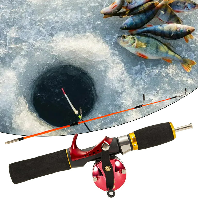 DISHAN Ice Fish Rod 1 Set Outdoor Fishing High Strength Excellent Mini  Metal Spinning Wheel Travel Fishing Rod