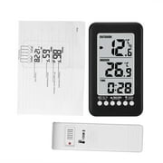 Abody LCD / Digital Wireless Indoor/Outdoor Thermometer Clock Temperature Meter With