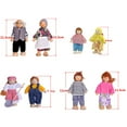 thumbnail image 4 of Wooden Dolls House Family Miniature 7 People Set Doll Toy For Kids, Adjustable Arms And Legs Custom Poses, Great For Playroom Home Decor Party Decoration, 4 of 9