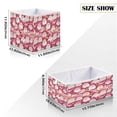 thumbnail image 2 of Cabinet Storage Basket 11.02x11.02x11.02 Inches Storage Box Foldable, Storable and Easy to Assemble ，Open Home Storage Bins ，Closet Storage Bins Pink Cartoon Santa Claus, 2 of 8