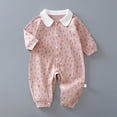 thumbnail image 2 of CAUYDY Newborn Girl Romper Baby Long Sleeve Sleepers for Boy Infant Soft Pajamas Fall Winter Preemie Clothes 6 9 12 18 Months Sizes 6-9 Months,Light Pink, 2 of 4