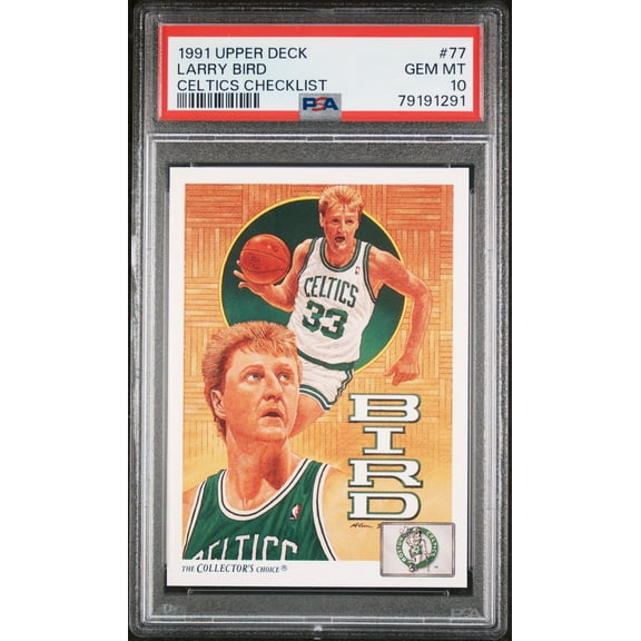 Larry Bird 1991 Upper Deck Basketball Card #77 Graded PSA 10