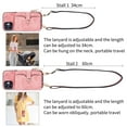 thumbnail image 5 of for iPhone 12 Wallet Case, Crossbody Phone Purse with Card Holder for Women, Zipper PU Leather Carrying Cover Gift with Shoulder Strap Kickstand Anti-drop for iPhone 12 - Pink, 5 of 10