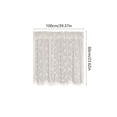 thumbnail image 3 of YOHAVEN Semi‑Sheer Embroidered Chiffon Lace Curtain Valance With Rod Pocket, White Polyester, Multiple Sizes Up To 55×23.6 In, Soft Decorative Window Treatment For Doors Bath Living Room Washable, 3 of 7
