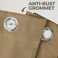 thumbnail image 3 of Superior Linen Blackout Curtains Set of 2, Grommet Header Curtain Panel Pair, Acorn, 52"W x 96"L, 3 of 8