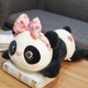 thumbnail image 1 of 28/45/55/65cm Cute/ Soft/ Cartoon/ Giant Panda Plush Toy/ Giant Panda Doll with Juice Bow Hair Card/ Children's Birthday Giftpeach65cm Deng Xun unisex, 1 of 2