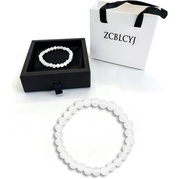 Moonstone Intuition 6mm Beaded Bracelets for Women Handmade Semi Precious Natural Stone Stretch Elastic Jewelry Yoga Protection Gifts