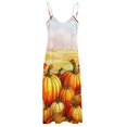 thumbnail image 5 of Thanksgiving Pumpkins Sleeveless Dress for Women Clothing Female Women's Summer Skirt, 5 of 7