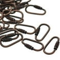 thumbnail image 2 of Pack of 24 D Ring Locking Carabiner Locking Carabiner Keychain Small Keychain Mini Hooks Spring Lock Climbing Carabiners Clips Holder Gifts for Traveling Copper, 2 of 5
