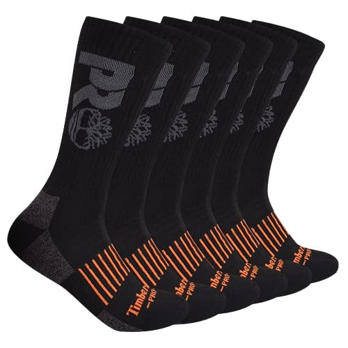 Timberland PRO mens 6-pack Crew Socks