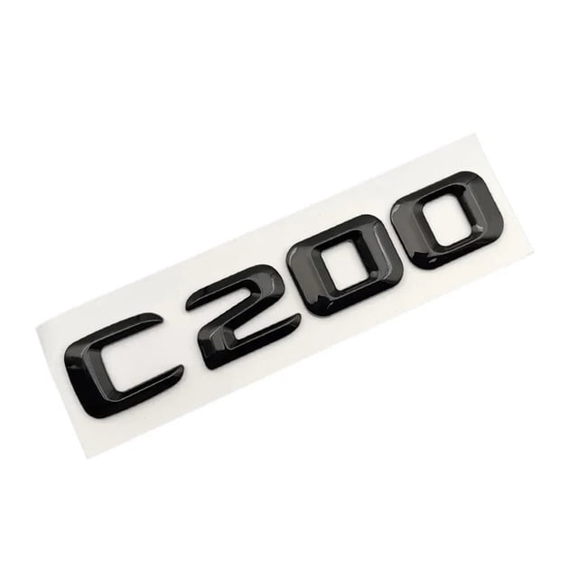 ZWP ABS Black Car Letters Trunk Badge Logo Sticker Compatible With Mercedes C200 C300 C400 W205 W204 4MATIC