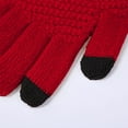 thumbnail image 4 of YAYUBA Gloves for Women,Women Winter Thermal Riding Gloves Knitted Wool Mittens for Cold Weather And Warmth Comfort,Red, 4 of 5