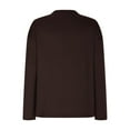 thumbnail image 7 of LEBONYARD 2024 Fall Womens Tops Plus Clearance Plus Size Tops,Women Loose Buttons Casual Long Sleeve Pullover Sweatshirts Tops Blouses Brown M, 7 of 7