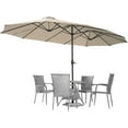 thumbnail image 1 of YODOLLA Parasol de Patio Double Face de 15 Pi Grand Parasol d'Extérieur - Beige, 1 of 8