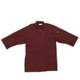 thumbnail image 6 of Chef Works Men's Morocco Chef Coat, Three-Quarter Sleeve Chef Jacket with Pockets, XL, Merlot, 6 of 7