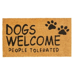 Mud Pie Jute Dog Mat - Paws & Boots and a Guy