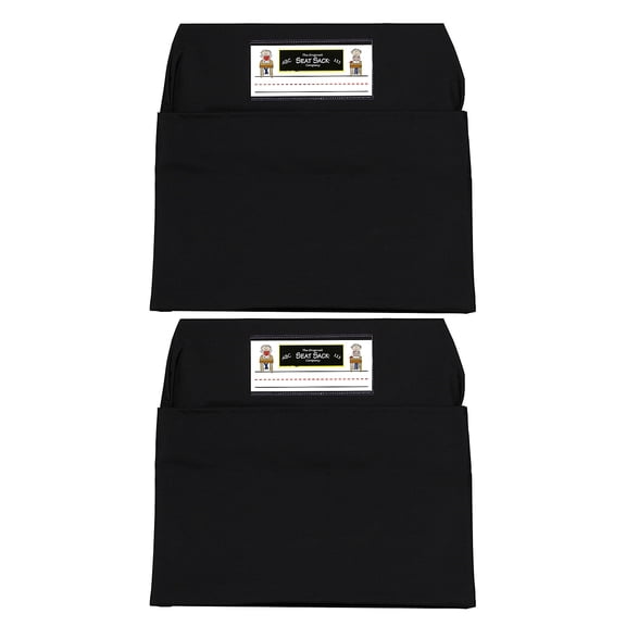 Seat Sack Laminated Fabric Large Seat Sack 17 Inch Black Pack of 2 (SSK00117BK-2)