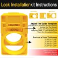 thumbnail image 4 of Door Lock Installation Kit with Adjustable Guide Template Door Lock Guide Template Ball Type Lock Hole Saw and Shaft for 1 - 3 / 8 to 1 - 3 / 4 Inch Doors, 4 of 7
