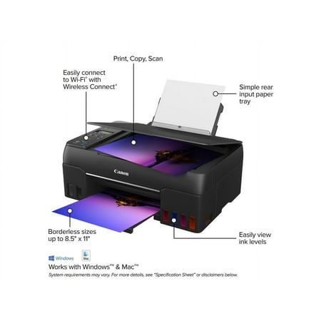 Canon - PIXMA MegaTank G620 Wireless All-In-One Inkjet Printer - Black
