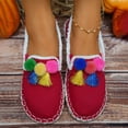 thumbnail image 2 of Chaussures pour Femmes Adultes Chaussures Décontractées pour Femmes à Enfiler Imprimé Chaussures Décontractées pour Femmes Bout Rond Chaussures Simples pour Femmes Chaussures Simples Décontractées à la Mode Chaussures pour Femme (Rouge, 9), 2 of 7