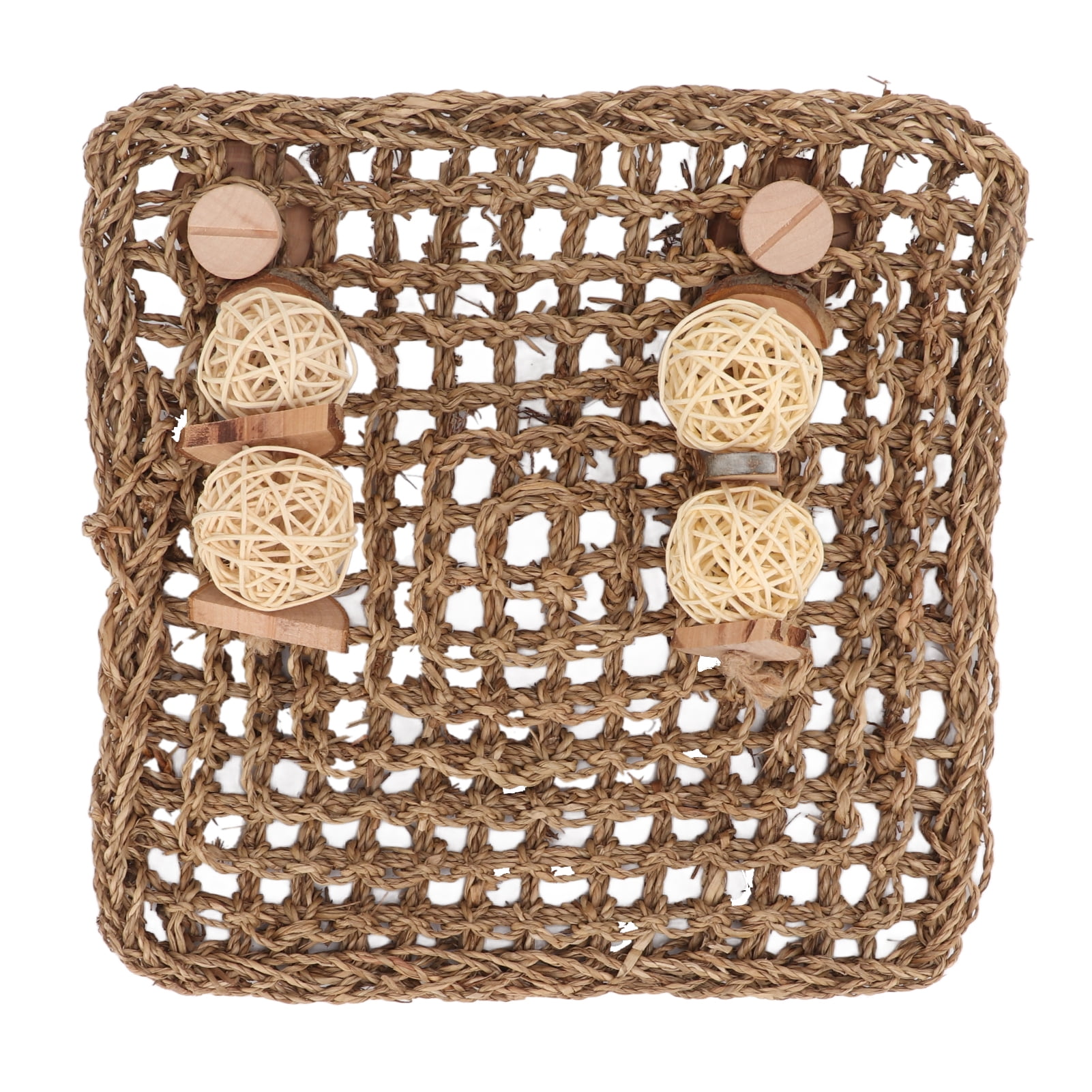 LAZIOEGR Natural Seagrass Pet Mat 13 inches / 33 cm Woven Teeth Grinding Chew Toy Activity Play Board Cage Protector for Rabbits Guinea Pigs Chinchillas Bunnies Small Animals