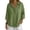0-Army Green1747, variant on Women's 3/4 Sleeve Loose Polo Shirt Casual Solid V Neck Collared Breathable Shirt