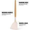 thumbnail image 4 of Silicone Cooking Utensils Set - Silicone Kitchen Utensils for Cooking Wooden Handles, 446�F Heat Resistant Kitchen Utensil Spatula Sets w Holder, Gadgets for Non-Stick Cookware BPA FREE (Khaki), 4 of 9