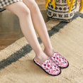 thumbnail image 6 of KLL Tulips Flowers Slippers for Women Men House Slip on Indoor Outdoor Bedroom Furry Fleece Lined Ladies Comfy Anti-Skid Rubber Hard Sole-Large, 6 of 8