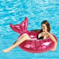 thumbnail image 2 of Inflatable Mermaid Pool Float  Ring Pool Float  Swimming Tubes Mermaid Tail  Pool Inner Tubes Beach Water Mermaid Float for Pool Kids Beach Water Party, 2 of 6
