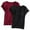 Wine-19, variant on Frnrwgo 2PC Womens Pajama Tops Built-in Cup Soft Solid Color Homewear，Cozy Crewneck Short Sleeve Lounge Tops